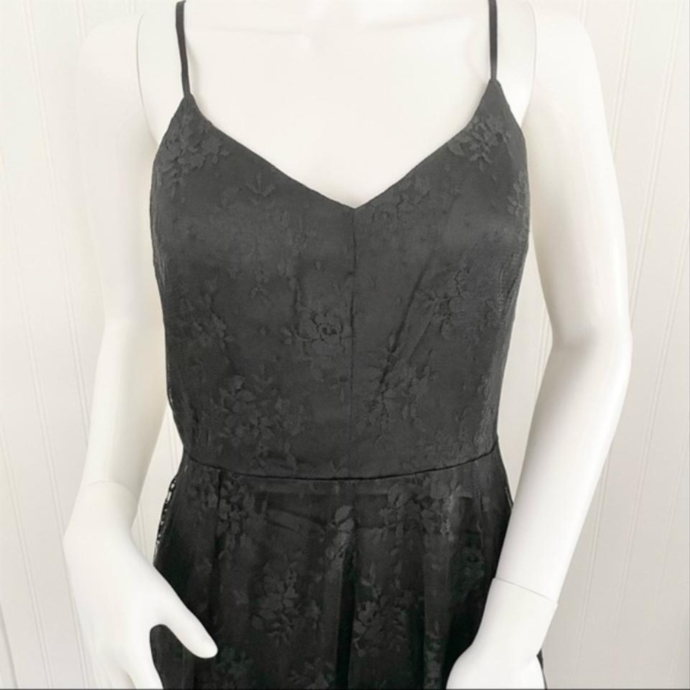 Line & Dot Black Lace Overlay Maxi Dress Large New NWT - Picture 4 of 6